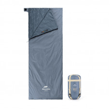 Спальник надлегкий Naturehike Ultralight LW180 NH21MSD09, (15°C), p-p M, правий, сіро-синій