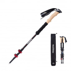 Трекінгові палиці Naturehike NH20DS003, 135 см, чорний/червоний, 2 шт
