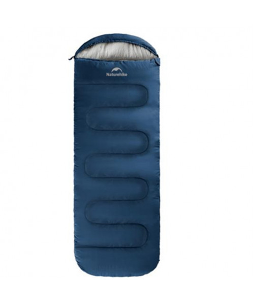 Спальник з капюшоном та закругленим дном Naturehike Y150 NH21MSD08 лівий, темно-блакитний Спальник з капюшоном та закругленим дном Naturehike Y150 NH21MSD08 лівий, темно-блакитний