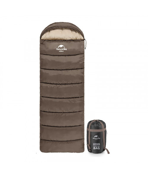Спальник з капюшоном Naturehike U250S NH20MSD07, (0°C), правий, коричневий Спальник з капюшоном Naturehike U250S NH20MSD07, (0°C), правий, коричневий
