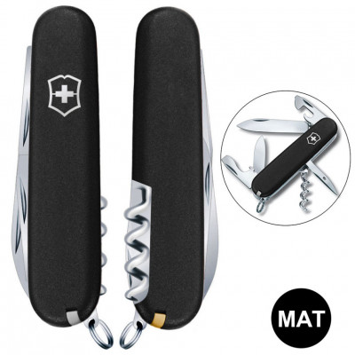 Складаний ніж Victorinox SPARTAN MAT чорний матовий лак