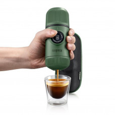 Портативна еспресо-кавоварка Wacaco Nanopresso зелена з чохлом