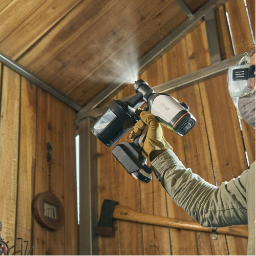 Акумуляторний фарборозпилювач безщітковий Litheli, живлення від павербанку (УМБ Litheli Power Bank 20000 mAh, 45 W, 4А в комплекті)