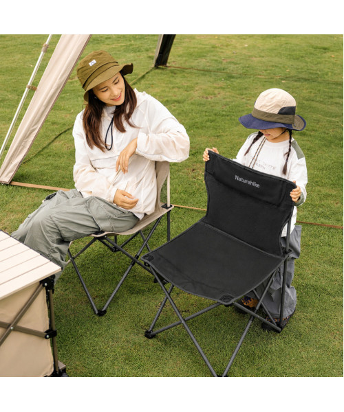 Крісло складане Naturehike Shan Lan T01 CNK2550JJ025, сталь, чорний