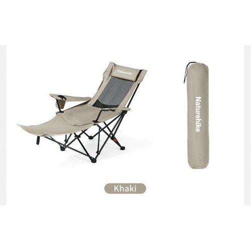 Крісло-шезлонг складане Naturehike CNK2550JJ023 Nightfall T05, сталь, хакі Крісло-шезлонг складане Naturehike CNK2550JJ023 Nightfall T05, сталь, хакі