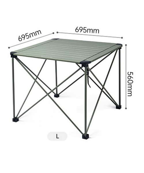 Складаний стіл Naturehike CNK2450JJ013, L, алюміній, сірий