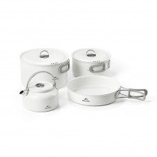 Чайник з керамічним антипригарним покриттям Naturehike CNK2450CF013 0,8 л, алюміній, білий