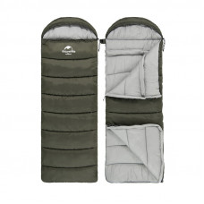 Спальник з капюшоном Naturehike U250S NH20MSD07, (0°C), лівий, темно-зелений