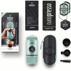 Портативна еспресо-кавоварка Wacaco Nanopresso блакитна з чохлом