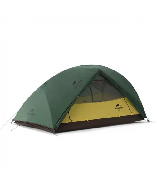 Намет надлегкий двомісний з футпринтом Naturehike Star-River 2 Updated NH17T012-T, 210T, темно-зелений