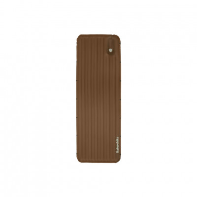 Матрац надувний одинарний Naturehike CNK2450WS035, 95 мм, із вбудованою помпою, коричневий
