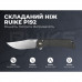 Ніж складаний туристичний Ruike P192-AK, (9.1 см) 14C28N / алюмінієвий сплав 6063, сірий