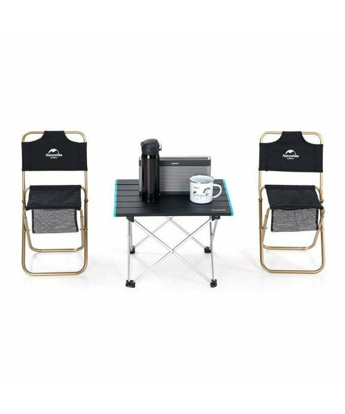 Стіл розкладний Naturehike NH19Z008-Z, алюміній, Розмір L, сірий