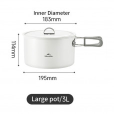Каструля із керамічним антипригарним покриттям Naturehike CNK2450CF013, 3 л, алюміній