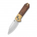 Ніж складаний кишеньковий Civivi Yonder Clip Point (7.3 см) 14C28N / Wood and Brass натуральний