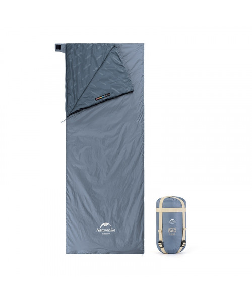 Спальник надлегкий Naturehike Ultralight LW180 NH21MSD09 правий, (15°C), p-p XL, сіро-синій