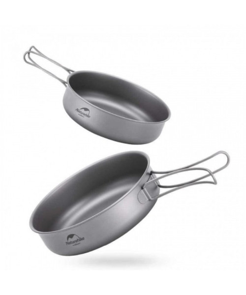 Сковорідка титанова з розкладною ручкою 17 см Naturehike NH18T010-A