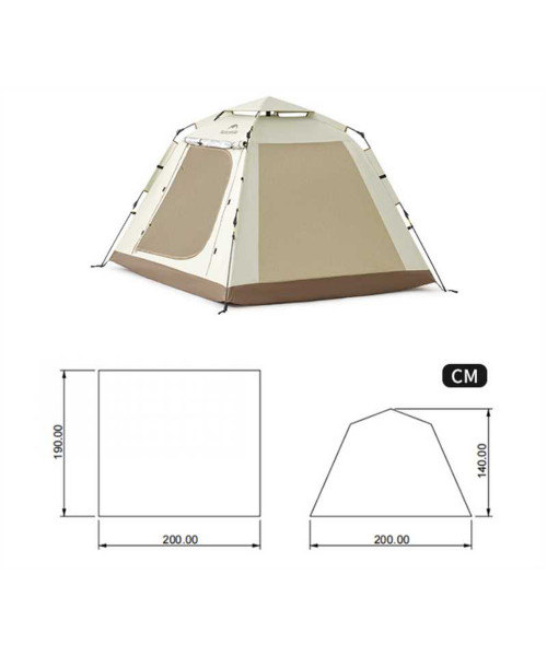Тент для кемпінгу Naturehike CNK2450WS021, бежевий