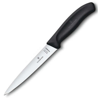 Кухонный нож Victorinox SwissClassic Filleting Flex 16см филейный с черн. ручкой (блистер)