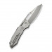 Ніж складаний туристичний Weknife Bogey (9.3 см) Bohler M390 / Titanium сірий
