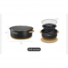 Настільна кругла піч із решіткою Naturehike CNK2550CF010, 36*32.6*12 см, хромоване залізо