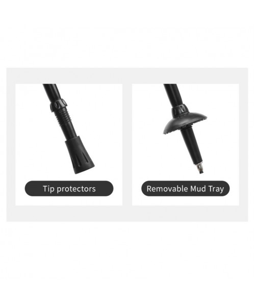Трекінгова палиця 3-сек. Naturehike CNK2550DS010, 55-120 см, алюміній, зелена