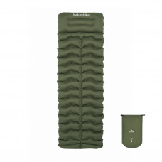 Матрац туристичний надувний одномісний Naturehike CNK2550WS019, 200x60x9.5 см, зелений, прямокутний із мішком для надування Матрац туристичний надувний одномісний Naturehike CNK2550WS019, 200x60x9.5 см, зелений, прямокутний із мішком для надування