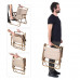 Крісло складане Naturehike MW02 NH19Y002-D, 600D Oxford / алюміній, р-р S, бежевий