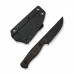 Ніж фіксований туристичний Weknife Notchline, (8.7 см) CPM S35VN /Carbon Fiber мідний з чохлом
