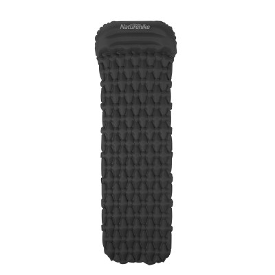 Килимок надувний із подушкою та мішком для надування Naturehike FC-12 NH19Z003-P, 65 мм, графіт