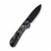 Ніж складаний кишеньковий Civivi Elementum (Crossbar Lock), (7.51 см) CPM S35VN / Nebula FatCarbon Fiber чорний/червоний/синій/білий