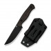 Ніж фіксований туристичний Weknife Notchline, (8.7 см) CPM S35VN /Carbon Fiber мідний з чохлом