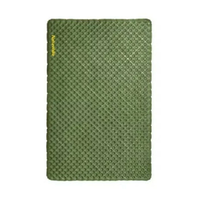 Матрац туристичний надувний двомісний Naturehike CNK2450WS014, надлегкий, 200х132х8 см, зелений із мішком для надування