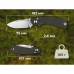 Ніж складаний кишеньковий Ruike P736-AK, (7.5 см) 14C28N / алюміній, сірий