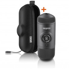 Портативна еспресо-кавоварка Wacaco Nanopresso сіра з чохлом
