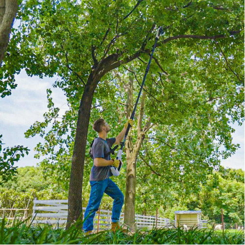 Висоторіз-кущоріз Litheli телескопічний, 3400 мм, живлення від павербанку (УМБ Litheli Power Bank 20000 mAh, 45 W, 2,5 А в комплекті)