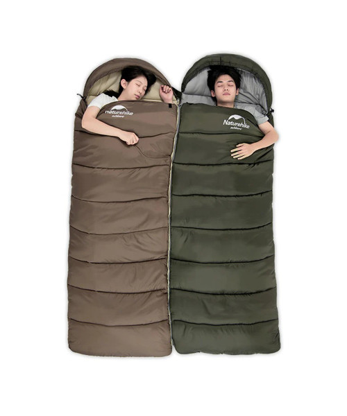 Спальник з капюшоном Naturehike U150 NH20MSD07, (11°C), правий, коричневий