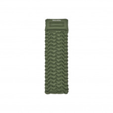 Матрац надувний одинарний Naturehike CNK2550WS019, 65 мм, із мішком для надування, зелений