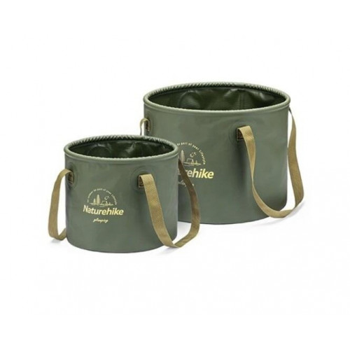 Складане відро для води з ПВХ Naturehike NH20SJ040, 10 л, зелений Складане відро для води з ПВХ Naturehike NH20SJ040, 10 л, зелений