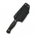 Ніж фіксований туристичний Weknife Notchline, (8.7 см) CPM S35VN /Carbon Fiber чорний з чохлом