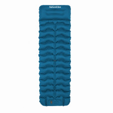 Матрац туристичний надувний одномісний Naturehike CNK2550WS019, 200x60x9.5 см, синій, прямокутний із вбудованою помпою