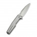Ніж складаний туристичний Weknife Dressytak (8.6 см) Bohler M390 / Titanium сірий
