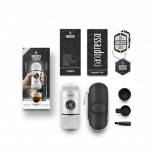 Портативна еспресо-кавоварка Wacaco Nanopresso біла з чохлом