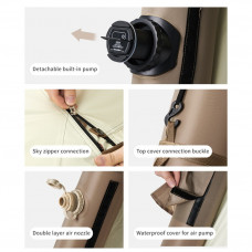 Намет тримісний надувний автоматичний із тентом Naturehike Ango CNK2550WS017, коричневий