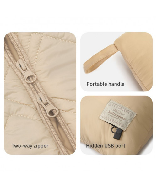 Ковдра з підігрівом Naturehike CNK2450PJ015, 95х190 см, бежева