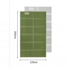 Килимок складаний подвійний IXPE Naturehike CNK2450WS044, алюмінієва плівка, 200x120х1,8 см, оливковий зелений