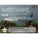 Ніж складаний туристичний Weknife Hull (9.9 см) Bohler M390 / Titanium синій