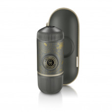 Портативна еспресо-кавоварка Wacaco Nanopresso темно-сіра з чохлом, механічна, для меленої кави