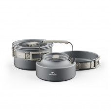 Набір посуду (каструля, сковорідка, чайник) Naturehike CNK2450CF010, алюміній