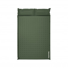 Килимок надувний із подушкою двомісний Naturehike CNK2550WS025, 60 мм, зелений